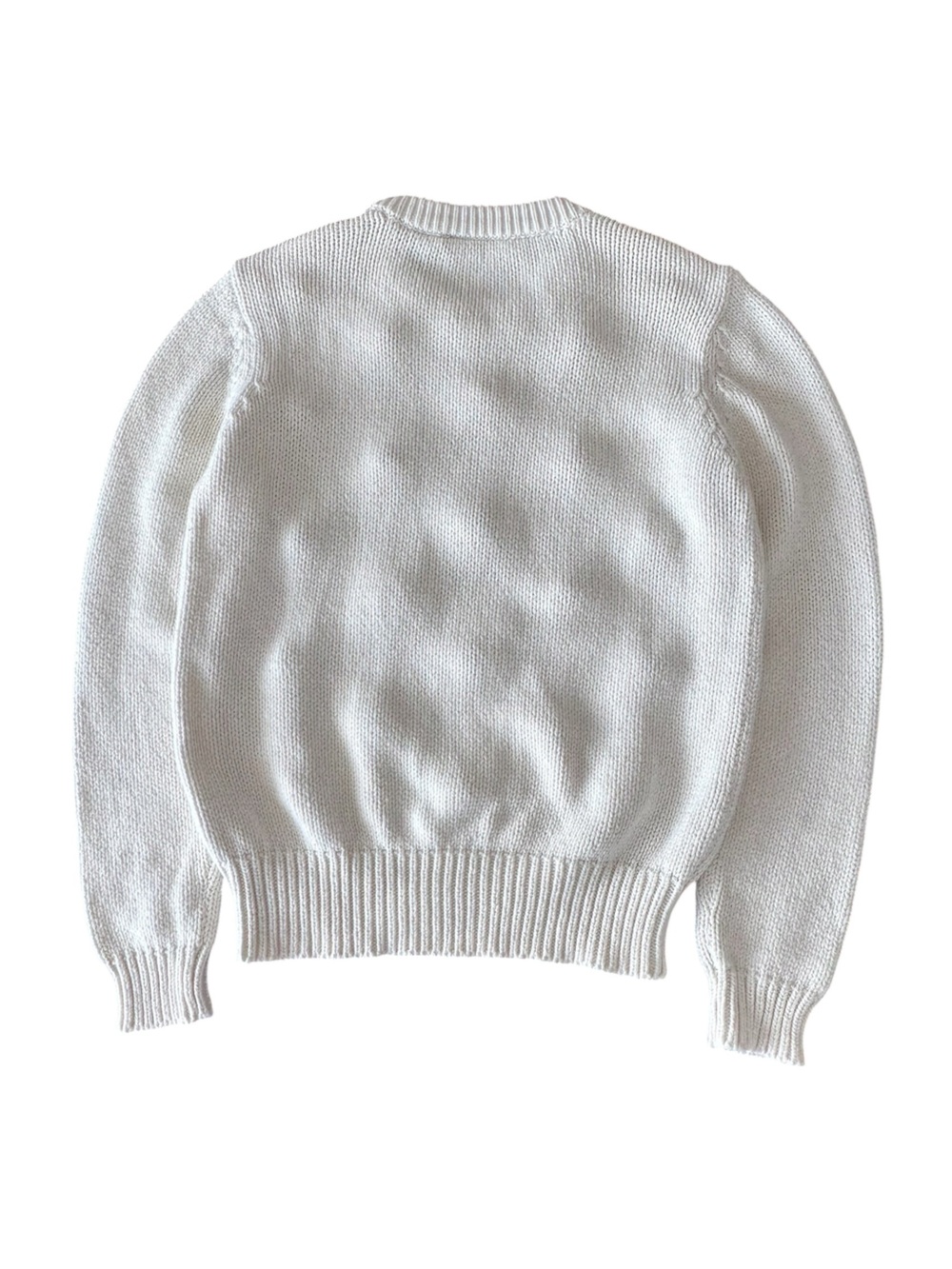 ModCloth Women’s Blowing Bubbles Cream Multi Pom Pom Crew Neck Sweater Small - Picture 2 of 8